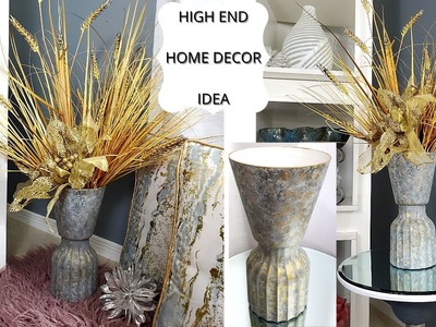 Fake A High End Home Decor Vase With Dollar Tree GLASSWARE. DIY Vase Ideas. High End DIY