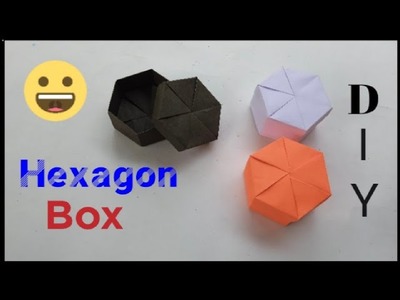 How to make a Hexagonal gift box | Origami Hexagonal box making | Origami paper box making easy |