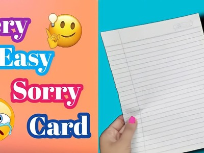 How to make a sorry card.Sorry card for Notebook pages.sorry card tutorial. DIY~ Sorry Card.