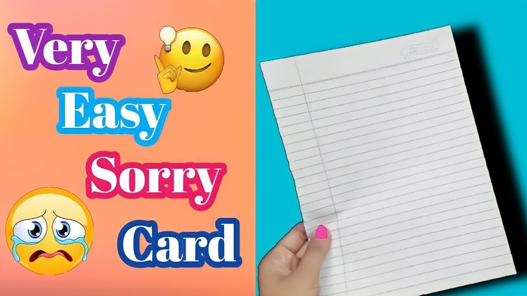 How to make a sorry card.Sorry card for Notebook pages.sorry card tutorial. DIY~ Sorry Card.