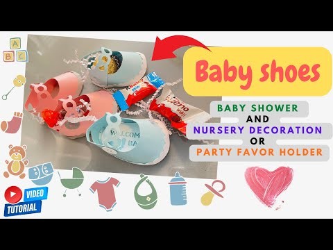 How To Make BABY SHOES with Cricut | PARTY FAVOUR HOLDER | DECORATION | TREAT HOLDER | DIY by Ces