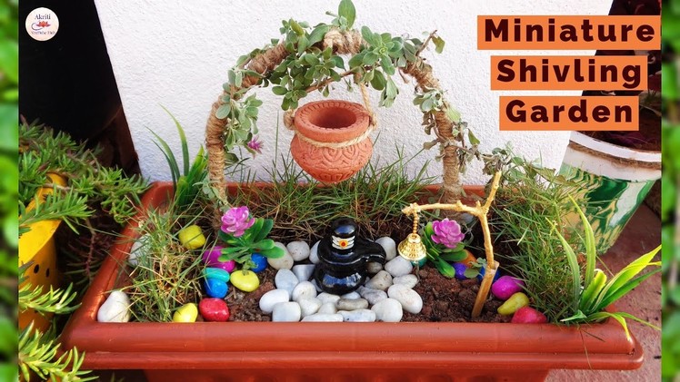 How to make Beautiful Miniature Shivling Garden Decor|DIY Garden Decor ideas|Mahashivratri Special