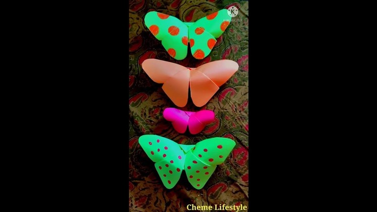 How to make paper butterfly | origami butterfly| butterfly making video| craft | shorts today craft