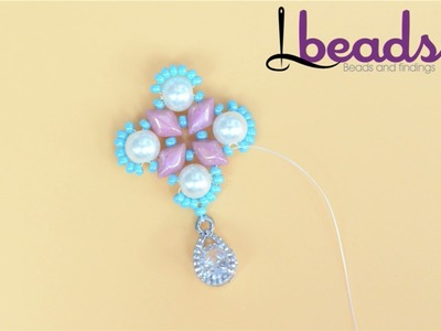 Lbeads Tutorial on Beaded Earrings with Cubic Zirconia Charms