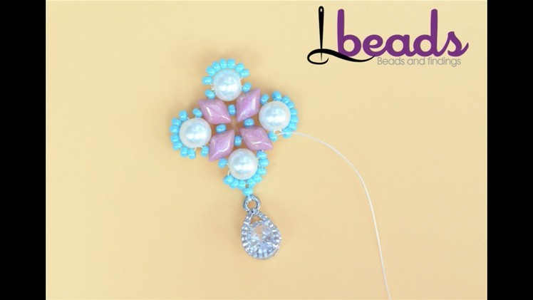 Lbeads Tutorial on Beaded Earrings with Cubic Zirconia Charms