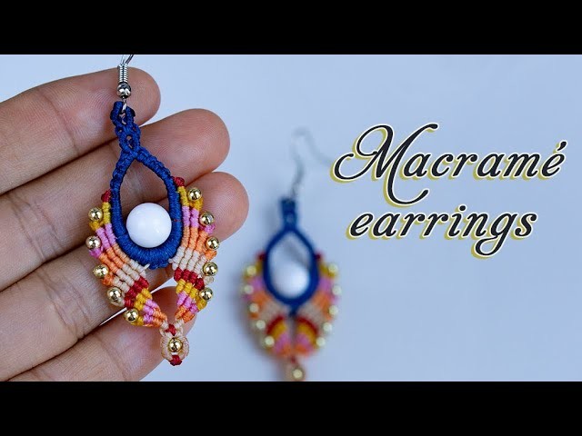 Macrame tutorial: DIY Colorful Macramé Earrings  | Necklace | Keychain