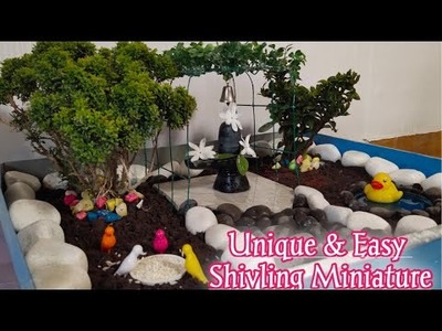 Mahashivratri Special|| DIY How to Make Simple & Beautiful Miniature Shivling Garden||Easy Miniature