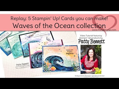 Make 5 Cards with the Stampin' Up! Waves of the Ocean collection