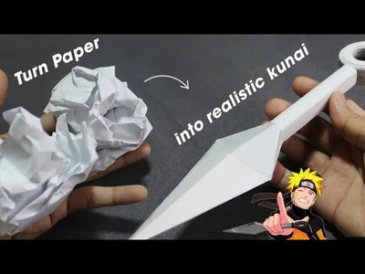 MAKING NARUTO KUNAI FROM PAPER - [ How To Make a Paper Kunai ]