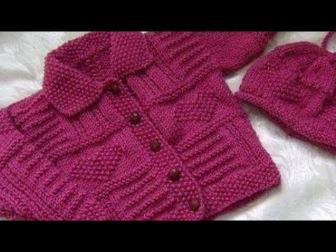 Most attractive hand knitted sweater and cardigan trouser design for kids