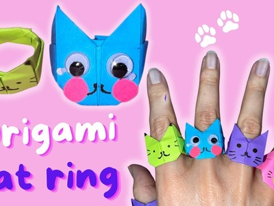 Origami Paper Cat Ring ~  How to Make a Paper Folding Ring