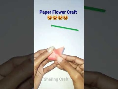 Paper Flower Stick Making Craft | Paper Flower Making Ideas | Paper Flower Stick #shorts #diy