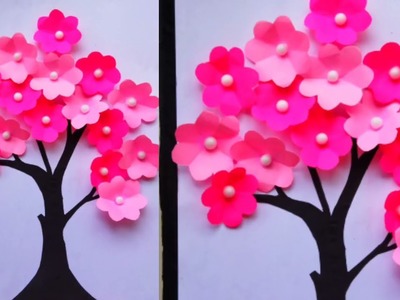 Paper tree wall hanging craft ideas | Diy room decor craft | Easy colour paper craft.