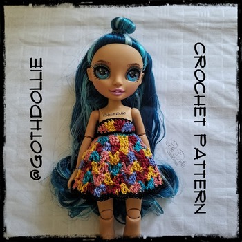 PATTERN: RJH Doll Lucy Gown Crochet Pattern by GothDollie
