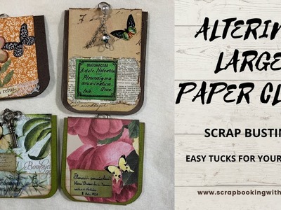 QUICK AND EASY  LAYERED 2" PAPER CLIPS WITH CHARMS | SCRAP BUSTING | JOURNAL TUCKS