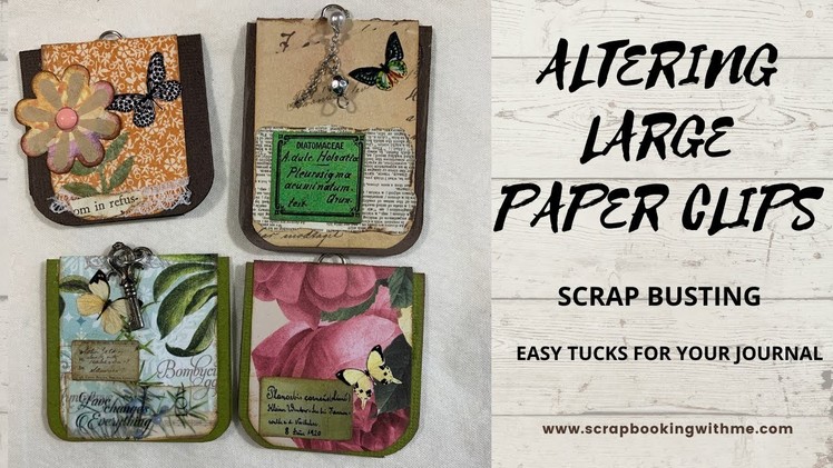 QUICK AND EASY  LAYERED 2" PAPER CLIPS WITH CHARMS | SCRAP BUSTING | JOURNAL TUCKS