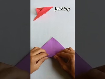 Revan's Craft"How to make a Jet ship out of origami paper #shorts #origamitutorial