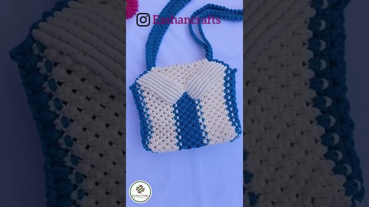 #shorts #crafts Macrame Handbag ???? #macrame #diy #purse #bag #art #handmade #reels #macrametutorial