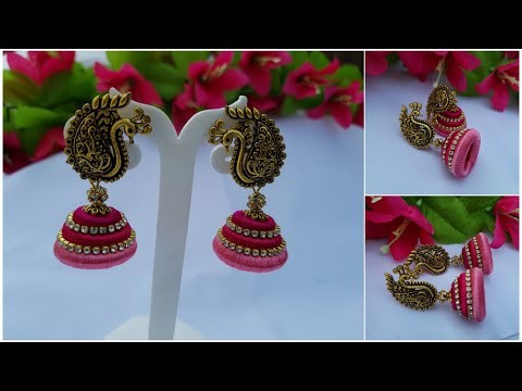 Silkthread earrings from Donut rings | Easy earrings making