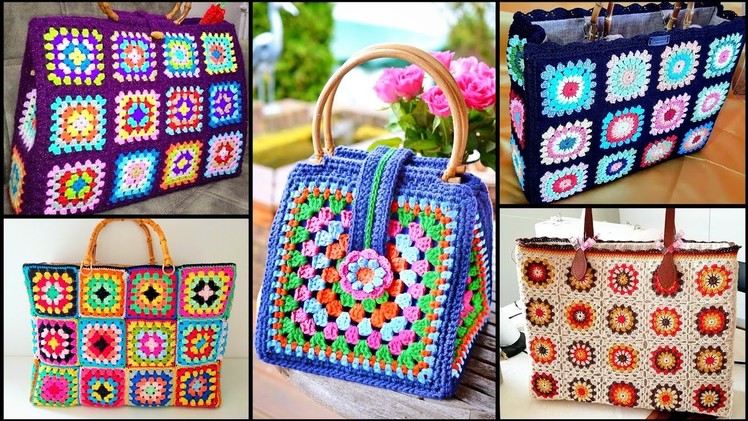 Top Demanding Hand Knitted Crochet College.University.Party& Office Wear Handbag.Shoulder bag design