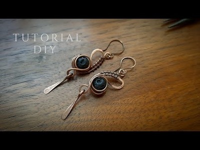 Tutorial - Copper wire earrings very easy