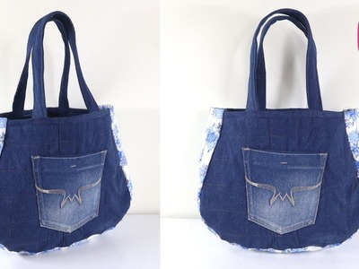 Useful Handbag from Old Jeans l DIY Jeans Bag l Sonali's Creations