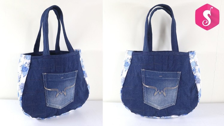 Useful Handbag from Old Jeans l DIY Jeans Bag l Sonali's Creations