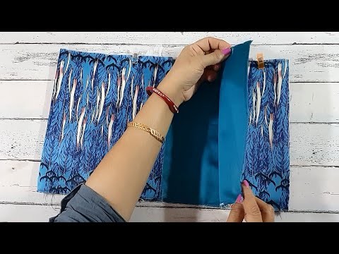 Very Easy Stitching Method For Making A Space Saving Folded Bag With Large Space