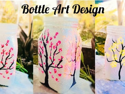 Waste glass Jar Art and Craft.DIY with bottle #bottleartandcraft  #DIYwithJar