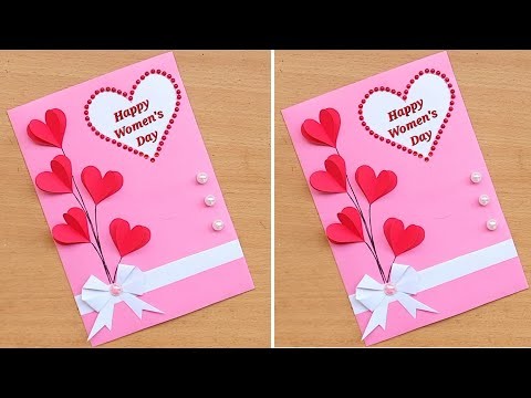 Women's day Card making handmade.Easy and Beautiful Card for Women's day.Handmade Card