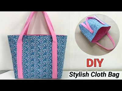 WOW !!! Easy Bag Sewing Tutorial | Stylish Cloth bag making at home | Easy Daily Use Handbag making
