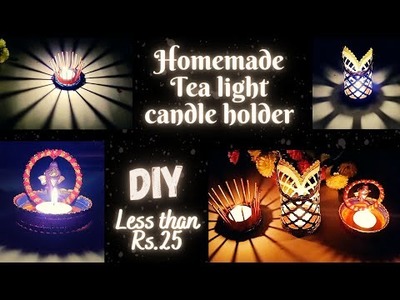 3 Easy Ideas For Tea light candle holder || DIY || Less Than Rs.25