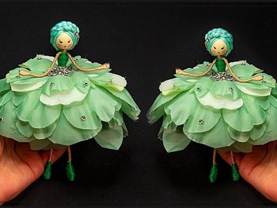 A beautiful doll out of a flower and nylon threads - even a beginner can handle it!