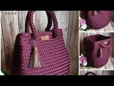 A modern and beautiful crochet bag that is very easy to implement and control the size
