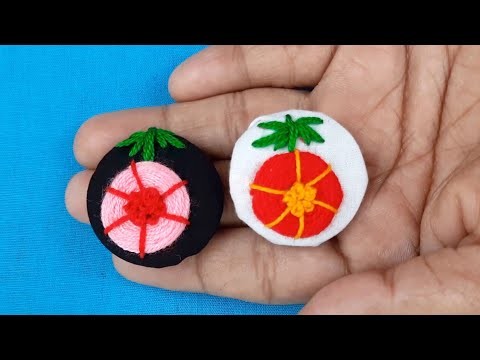 Amazing Hand Embroidery Button Flower Design Trick - Super Easy Flower Making Idea#Shorts