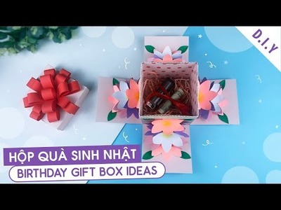 Birthday Explosion Box. How to make Explosion Box. DIY Gift Box Ideas