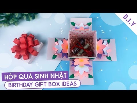 Birthday Explosion Box. How to make Explosion Box. DIY Gift Box Ideas