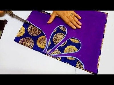 Blouse designs || cutting and stitching back neck blouse design || blouse back neck design