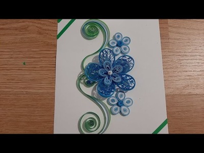 Create blue flower from paper!! Step-By-Step   *Art quilling *PaperArt