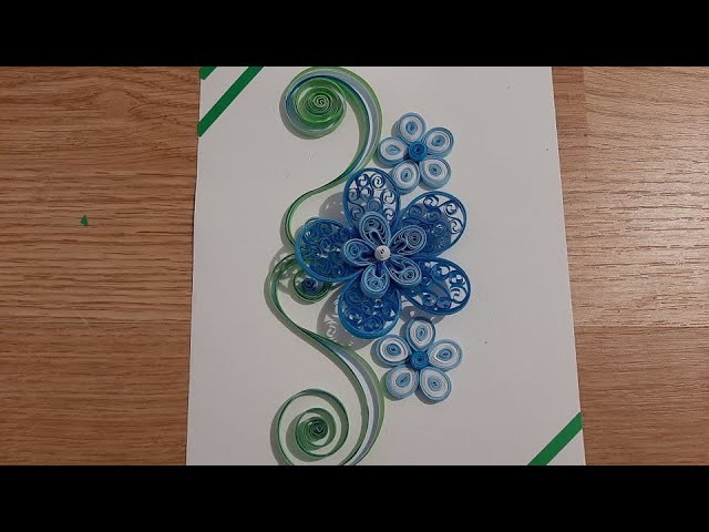 Create blue flower from paper!! Step-By-Step   *Art quilling *PaperArt