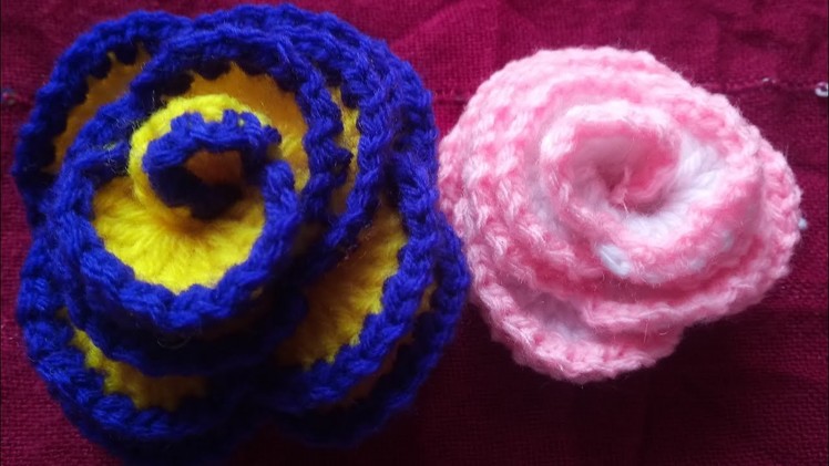 ????crochet knitting super easy ???? design Rose pattern ????