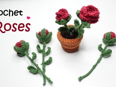 Crochet Rose Flower Easy Amigurumi Tutorial