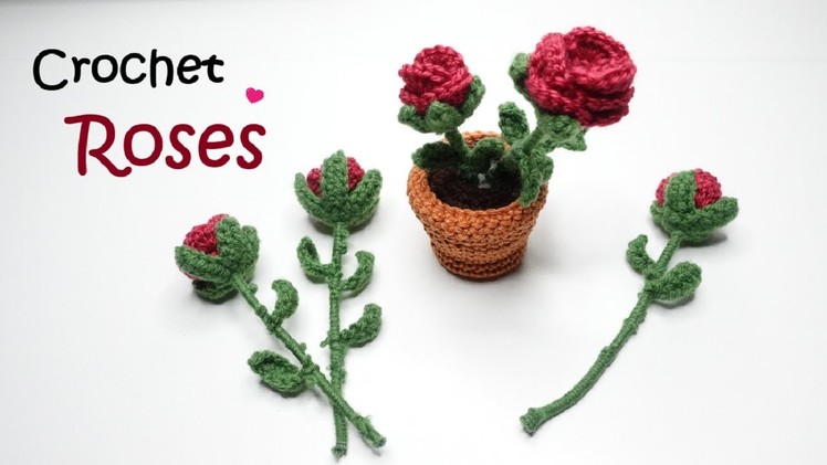 Crochet Rose Flower Easy Amigurumi Tutorial