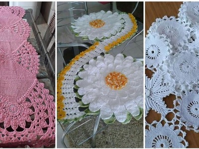 #crochet table runner.Stylish Crochet tablerunner with flowers patterns