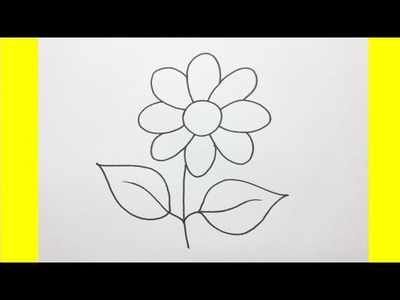 Dessin facile | comment dessiner une fleur simple et facile | dessin kawaii | dessins facile a faire