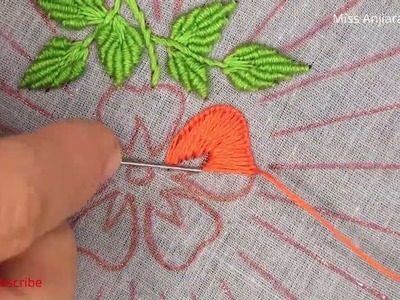 Diy Hand Embroidery Design, Needle Work Tutorial, Easy Embroidery Design