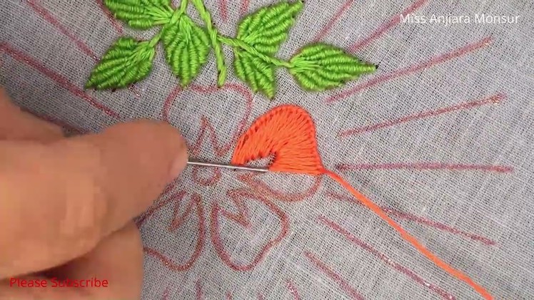 Diy Hand Embroidery Design, Needle Work Tutorial, Easy Embroidery Design