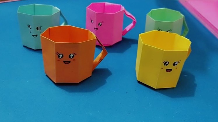 DIY Mini paper cup.paper craft. easy origami paper craft UHK creativity