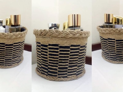 DIY Recycled Old Basket | jute craft