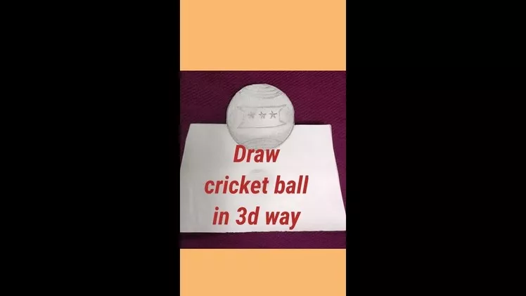 Draw cricket ball in 3d way #short #ytshorts #shorts #trendingshorts #3dart